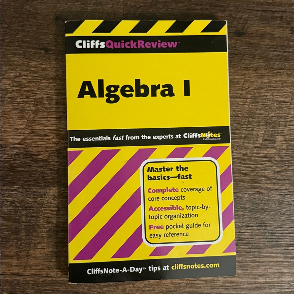 CliffsNotes Algebra I Quick Review Book